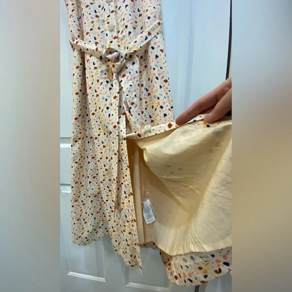 Madewell Polka Dot Midi Dress - Cream Multicolor - Picture 7 of 13